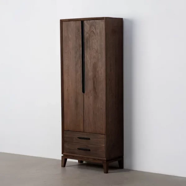ARMARIO MARRÓN MADERA DE MANGO SALÓN 75 X 40 X 200 CM - Imagen 7