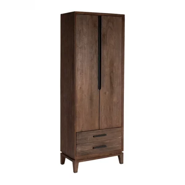 ARMARIO MARRÓN MADERA DE MANGO SALÓN 75 X 40 X 200 CM - Imagen 2