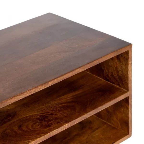 MUEBLE TV MARRÓN MADERA DE MANGO SALÓN 150 X 40 X 55 CM - Imagen 4