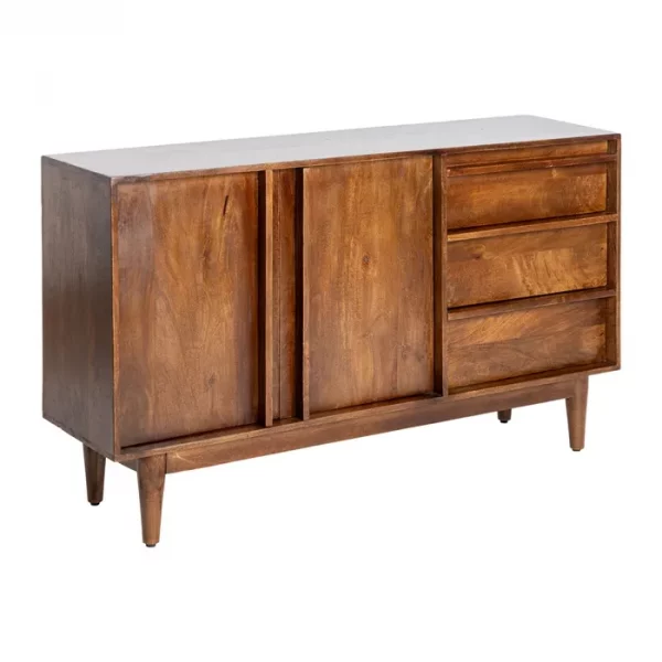 APARADOR MARRÓN MADERA DE MANGO SALÓN 150 X 42 X 87 CM - Imagen 2
