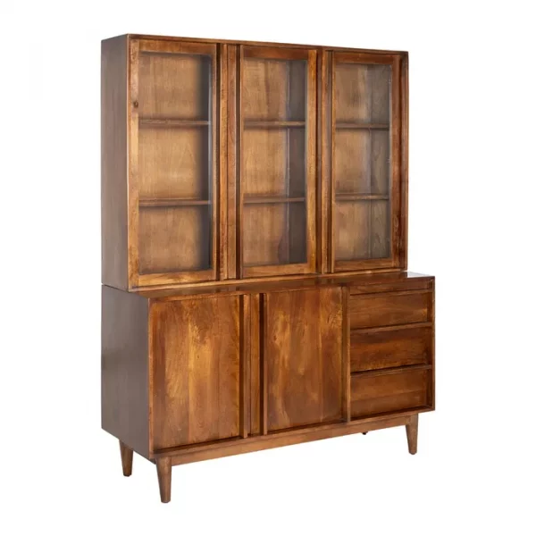 ALACENA MARRÓN MADERA DE MANGO SALÓN 150 X 50 X 195 CM - Imagen 2