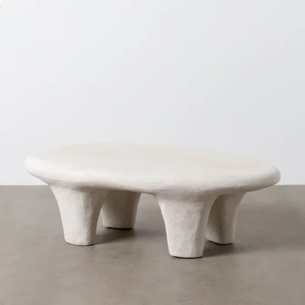 MESA CENTRO BLANCO POLIRESINA WILMA 102 X 62 X 32 CM - Imagen 6