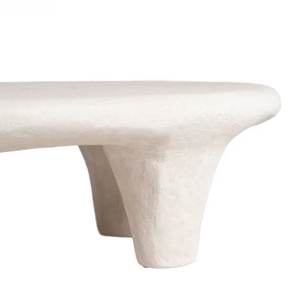 MESA CENTRO BLANCO POLIRESINA WILMA 102 X 62 X 32 CM - Imagen 3
