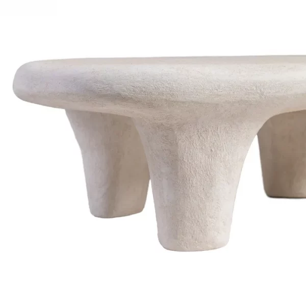 MESA CENTRO BLANCO POLIRESINA WILMA 102 X 62 X 32 CM - Imagen 4