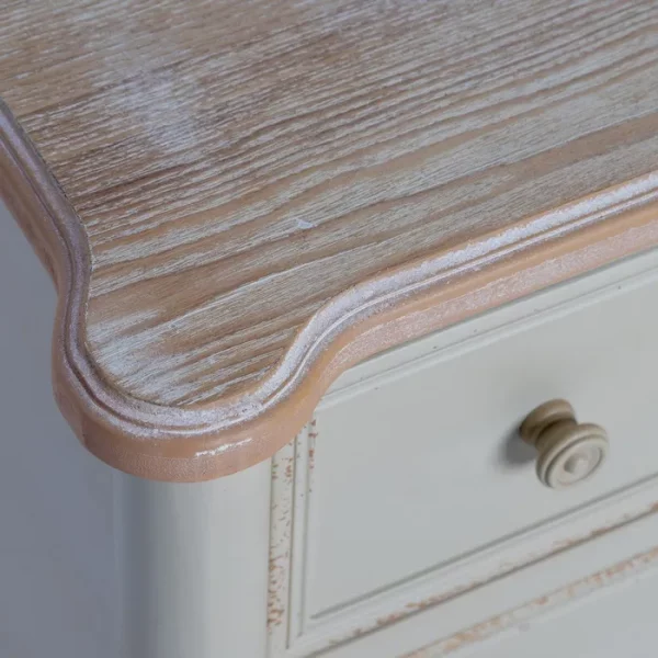 MUEBLE AUXILIAR NATURAL-CREMA MADERA 80 X 45 X 60 CM - Imagen 4