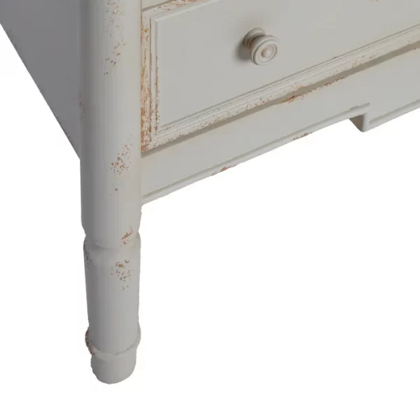 MUEBLE AUXILIAR NATURAL-CREMA MADERA 80 X 45 X 60 CM - Imagen 5