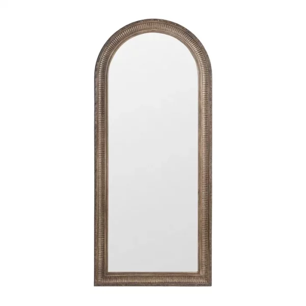 ESPEJO MARRÓN MADERA PAULONIA DECORACIÓN 76 X 3,50 X 176 CM - Imagen 2