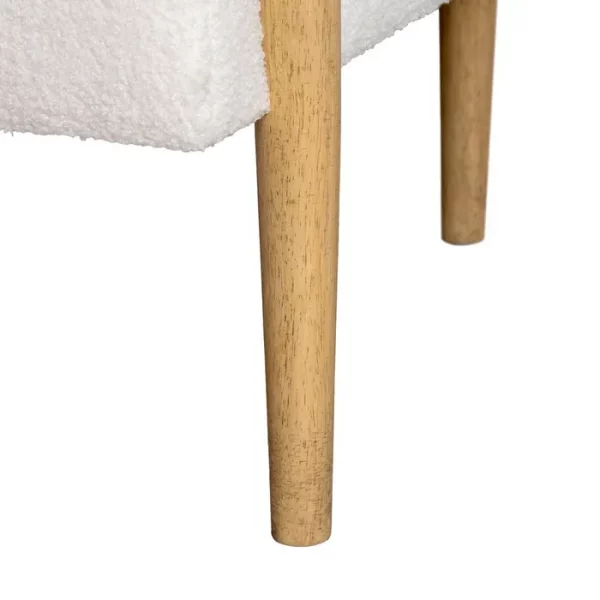 SILLÓN BEIGE TEJIDO-MADERA SALÓN 80 X 67 X 69 CM - Imagen 7