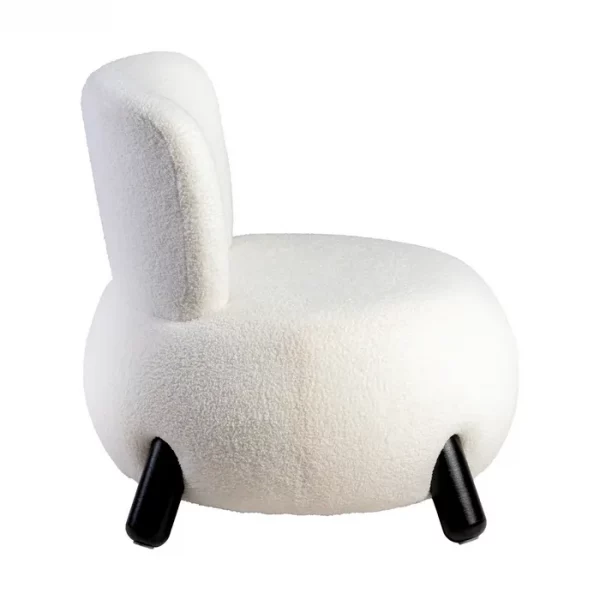 SILLÓN BLANCO-NEGRO TEJIDO-MADERA SALÓN 73 X 75 X 74,50 CM - Imagen 3