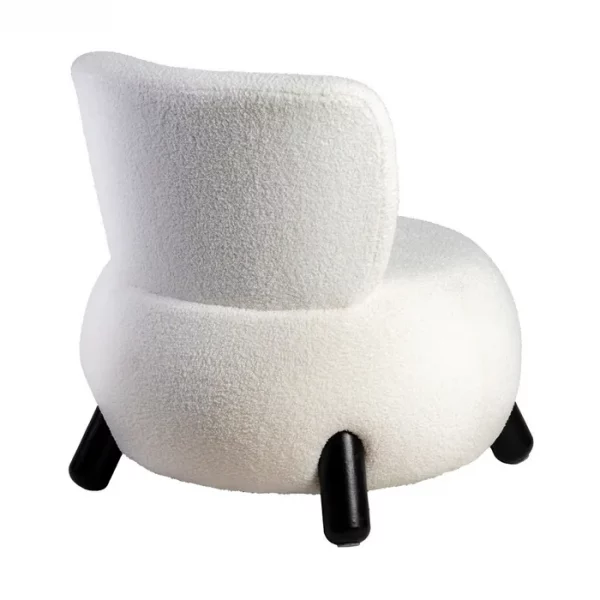 SILLÓN BLANCO-NEGRO TEJIDO-MADERA SALÓN 73 X 75 X 74,50 CM - Imagen 4