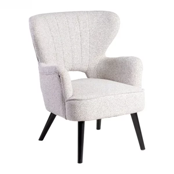 SILLÓN JASPEADO CRUDO TEJIDO-MADERA 70 X 74 X 90 CM - Imagen 2