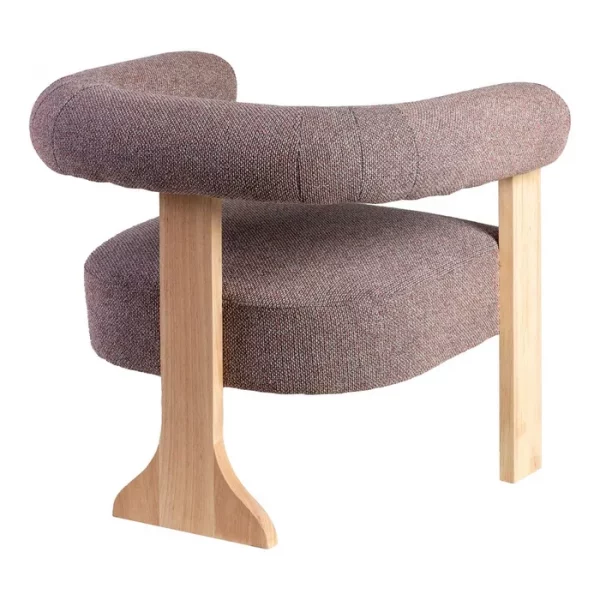 SILLÓN JASPEADO GRIS-ROSA TEJIDO-MADERA 84 X 69 X 72 CM - Imagen 5