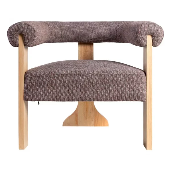 SILLÓN JASPEADO GRIS-ROSA TEJIDO-MADERA 84 X 69 X 72 CM - Imagen 6