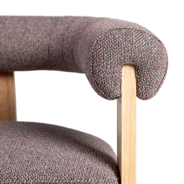 SILLÓN JASPEADO GRIS-ROSA TEJIDO-MADERA 84 X 69 X 72 CM - Imagen 7