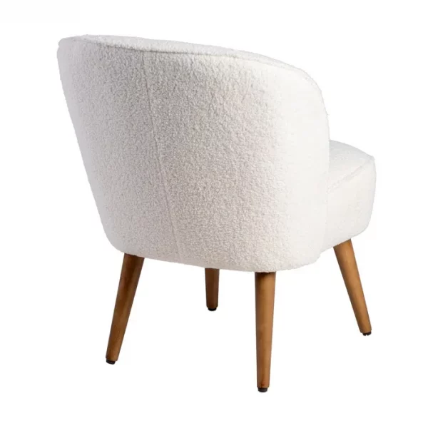 SILLÓN BEIGE MADERA DE CAUCHO SALÓN 54 X 64 X 73 CM - Imagen 4