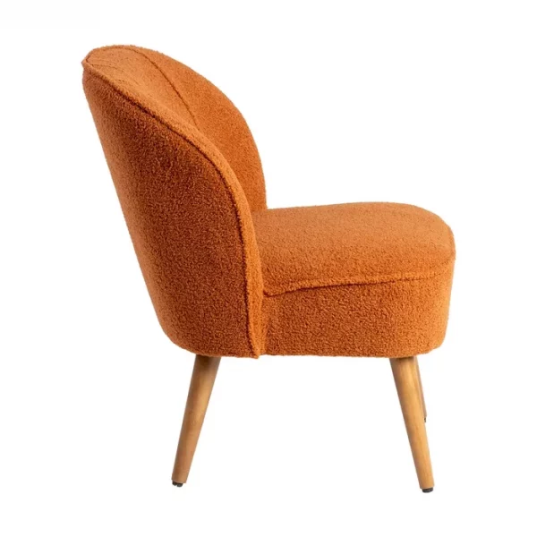 SILLÓN TERRACOTA MADERA DE CAUCHO SALÓN 54 X 64 X 73 CM - Imagen 3