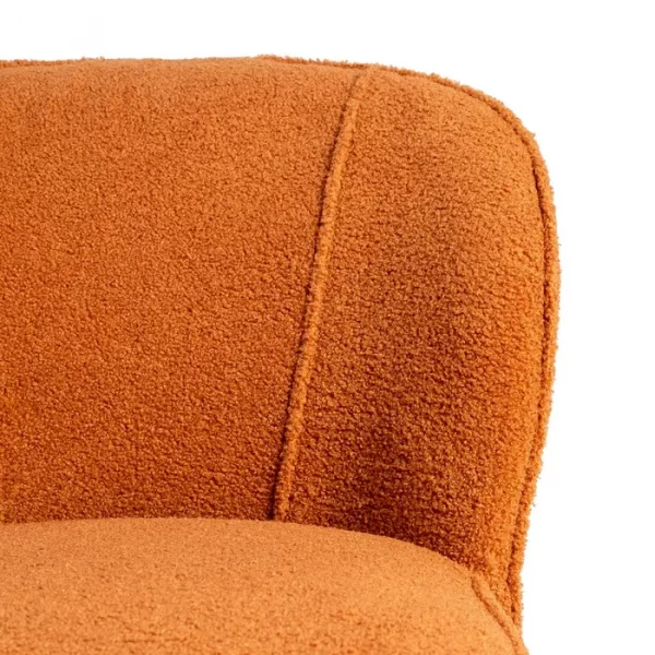 SILLÓN TERRACOTA MADERA DE CAUCHO SALÓN 54 X 64 X 73 CM - Imagen 5