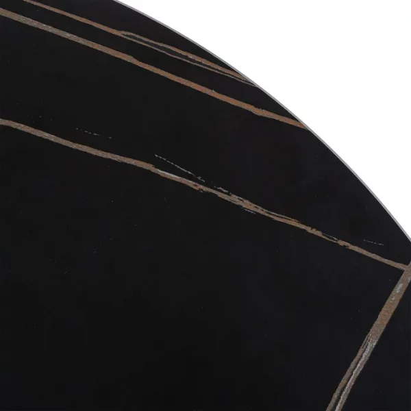 MESA COMEDOR NEGRO PIEDRA SINTERIZADA 100 X 100 X 75 CM - Imagen 5