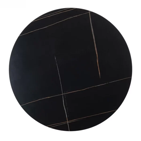 MESA COMEDOR NEGRO PIEDRA SINTERIZADA 100 X 100 X 75 CM - Imagen 9