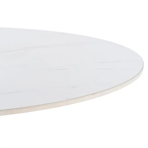 MESA COMEDOR BLANCO PIEDRA SINTERIZADA 100 X 100 X 75 CM - Imagen 4