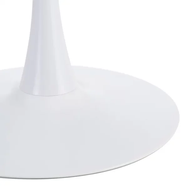 MESA COMEDOR BLANCO PIEDRA SINTERIZADA 100 X 100 X 75 CM - Imagen 6