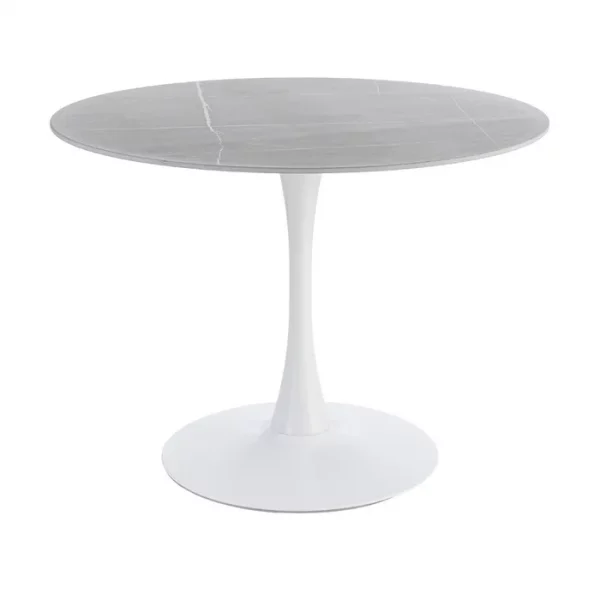 MESA COMEDOR GRIS PIEDRA SINTERIZADA 100 X 100 X 75 CM - Imagen 4