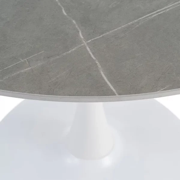 MESA COMEDOR GRIS PIEDRA SINTERIZADA 100 X 100 X 75 CM - Imagen 5
