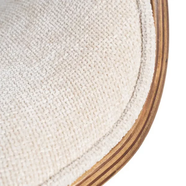 SILLA CREMA-MARRÓN TEJIDO-MADERA 61 X 56 X 82 CM - Imagen 8