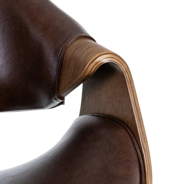 SILLA MARRÓN MADERA / SIMIL PIEL 61 X 56 X 82 CM - Imagen 10