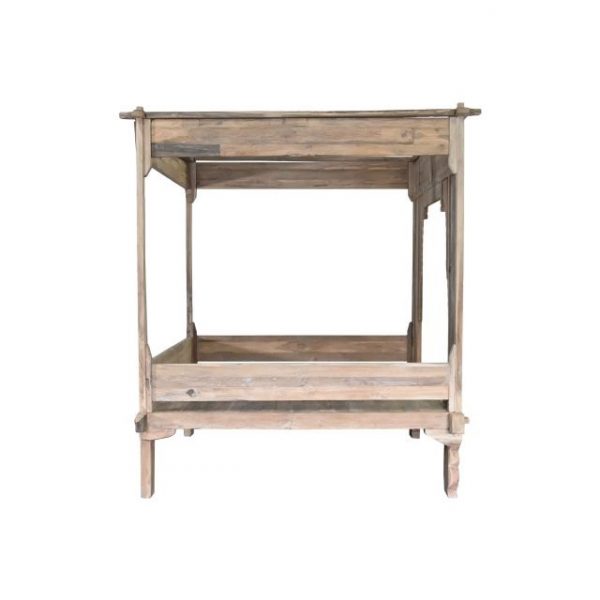 CAMA CON DOSEL TECA 225X160X206 TALLADA DECAPE - Imagen 5