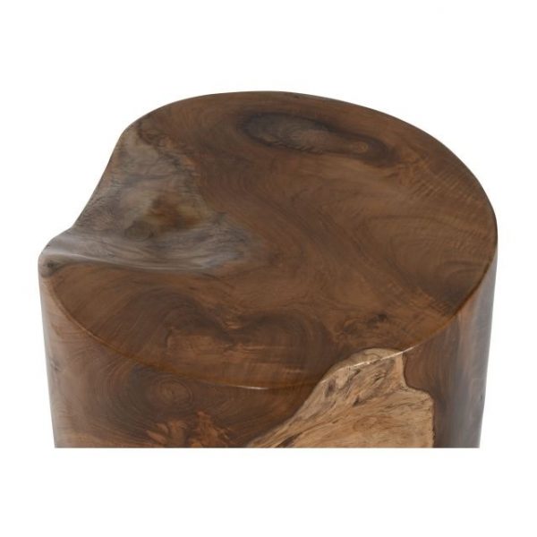 MESITA AUXILIAR TECA 30X30X45 14,30 TRONCO NATURAL - Imagen 2
