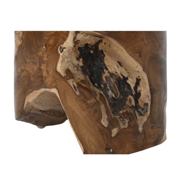 MESITA AUXILIAR TECA 30X30X45 14,30 TRONCO NATURAL - Imagen 4