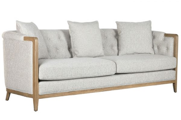 SOFA FRESNO POLIESTER 207X84X76 CAPITONE 3 COJINES - Imagen 3