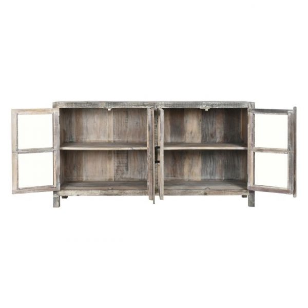 APARADOR MADERA RECICLADA 170X40X90 DECAPE BLANCO - Imagen 4