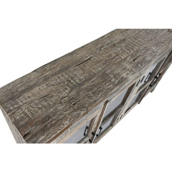 APARADOR MADERA RECICLADA 170X40X90 DECAPE BLANCO - Imagen 6