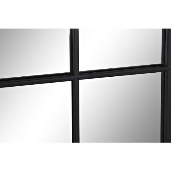 ESPEJO HIERRO CRISTAL 90X3X90 NEGRO - Imagen 3