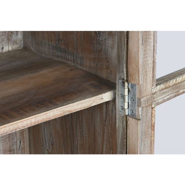 VITRINA MADERA RECICLADA 100X40X180 DECAPE BLANCO - Imagen 6
