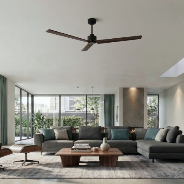 SULION ANNE XL VENTILADOR NEGRO MADERA OSCURA