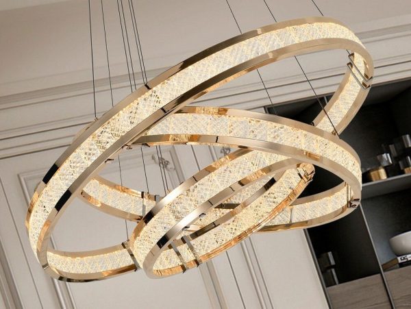 LORIAN LAMPARA 3 AROS DORADO BRILLO 227292 SCHULLER - Imagen 3
