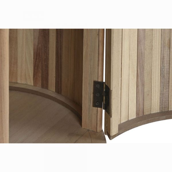 MESITA DE NOCHE PAULOWNIA MDF 43X43X48 PUERTA - Imagen 3