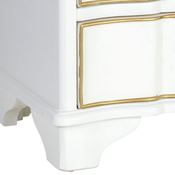 MESITA DE NOCHE MADERA BLANCA 50X35X60CM - Imagen 2