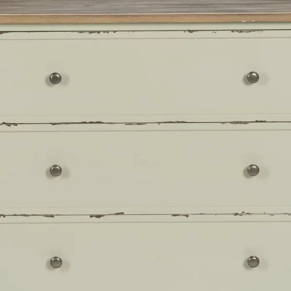 CÓMODA BEIGE MADERA 90 X 42 X 85 CM - Imagen 6