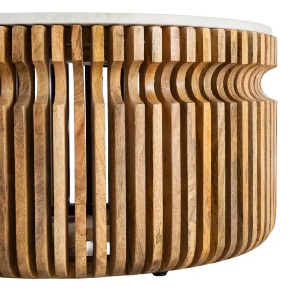 MESA CENTRO MADERA-MÁRMOL SALÓN 80 X 80 X 42 CM - Imagen 8
