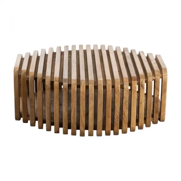 MESA CENTRO MADERA DE MANGO SALÓN 84 X 85 X 32 CM - Imagen 5