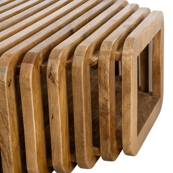 MESA CENTRO MADERA DE MANGO SALÓN 84 X 85 X 32 CM - Imagen 7