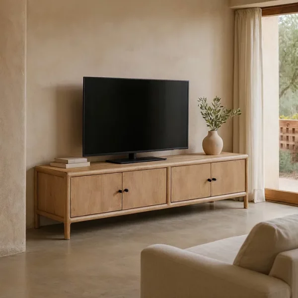 MUEBLE TV NATURAL MADERA DE MANGO SALÓN 190 X 40 X 45 CM