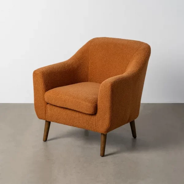SILLÓN TERRACOTA TEJIDO-MADERA 74 X 68 X 76 CM - Imagen 2