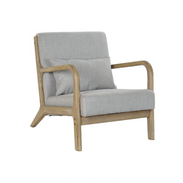 BUTACA RUBBERWOOD LINO 66X79X76 GRIS