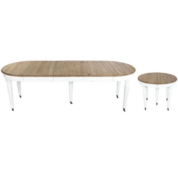 MESA COMEDOR ABETO 100X100X78 250 EXTENSIBLE