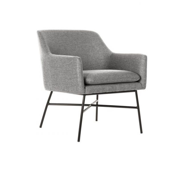 SILLON POLIESTER METAL 66X62X76,5 GRIS CLARO